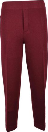 KANGRA Gebreide broek - Dames - Slim Fit Broeken - Rood - S - Wol - Broeken