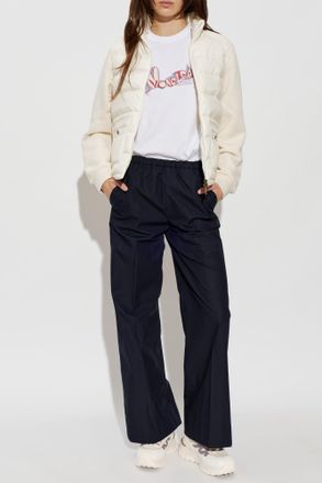 Moncler T-shirt With Printed Logo, Womens, White