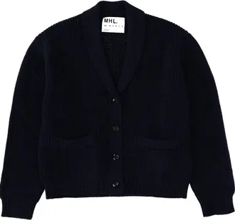 Margaret Howell Merino Wool Cardigan - Blue