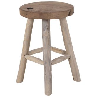 Moloo Taburete de teca maciza reciclada &oslash;30 cm