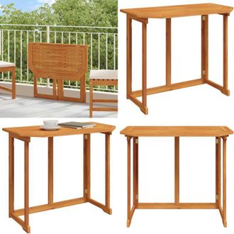 vidaXL Tavolo da Bistrot 90x50x75 cm in Legno Massello di Acacia - Tavolo da balcone - Tavolo in legno