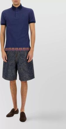 Etro printed cotton polo shirt