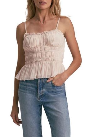 Favorite Daughter The Best Dressed Guest Shirred Camisole in Rosewater at Nordstrom, Size Medium