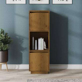 vidaXL Vidaxl - Credenza Marrone Ambrato 38x35x117 cm in Legno Massello di Pino