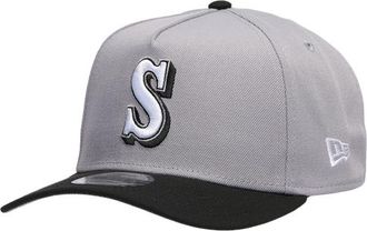 New Era Womens Seattle Mariners Mariners 9Forty A-Frame Cap - Adult Black/Silver/Grey