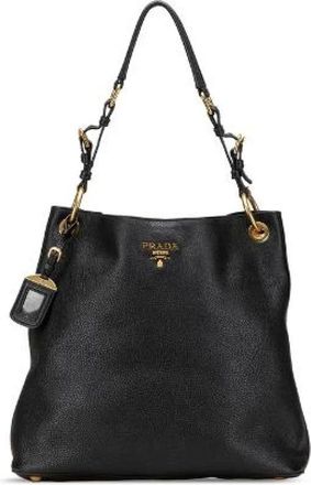 Prada Pre-owned Handbags, female, Black, Size: ONE SIZE Pre-owned Leather prada-bags