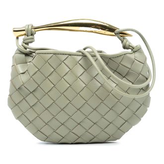 Bottega Veneta Grey Baby Lambskin Intrecciato Sardine