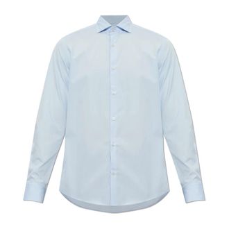 Paul & Shark Cotton Poplin Shirt Soffio - Heren - Zakelijke Overhemden - Blauw - M - Katoen - Overhemden