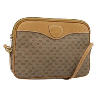 Gucci Pre-owned Cross Body Bags, female, Beige, Size: ONE SIZE Pre-owned Vintage Micro Small GG PVC Shoulder Bag