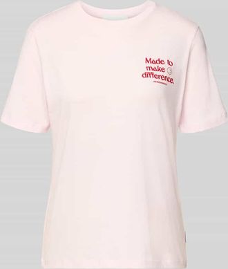 Armedangels Armedangels Regular Fit T-Shirt aus reiner Baumwolle Modell LUALAA EMBRO in Rosa, Gr&ouml;&szlig;e XL