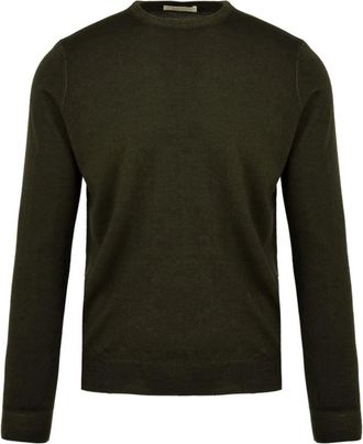 FILIPPO DE LAURENTIIS Gc 1Ml-Rm 16Rv Ronde hals Truien - Heren - Ronde hals truien - Groen - 4XL - Wol - Truien & Vesten