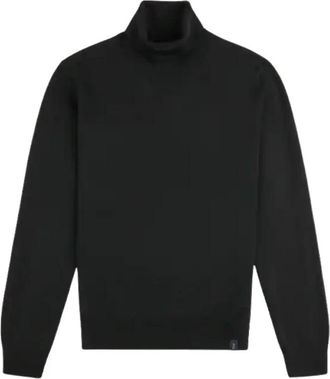 Fay Merino Wol Trui - Heren - Coltruien - Zwart - M - Wol - Truien & Vesten
