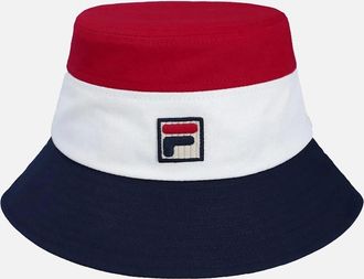 Fila Mens Fila Marco Tri Colour Heritage Logo Bucket Hat Fila Red/Gardenia/Fila Navy - Size: ONE size
