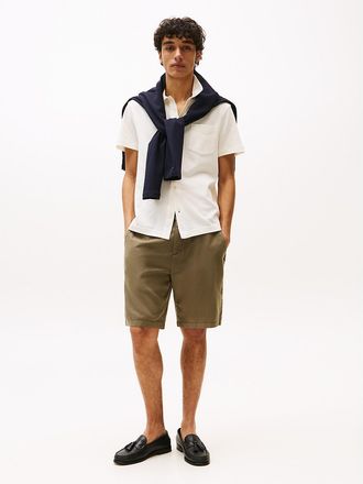 Tommy Hilfiger Mens Relaxed Fit 7 Garment-Dyed Short - Green - 28