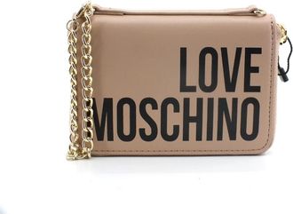 Love Moschino Portemonnee - Dames - Schoudertassen - Beige - ONE Size - Leer - Tassen