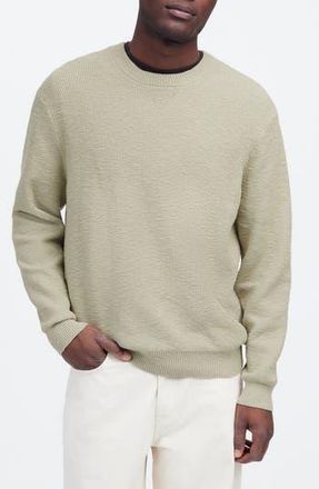 Madewell Waffle Knit Crewneck Sweater in Dusty Celadon at Nordstrom Rack, Size Xx-Large