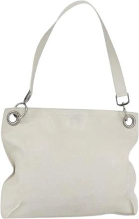 Loewe Pre-owned Shoulder Bags, female, White, Size: ONE SIZE Pre-owned Leather Shoulder Bag