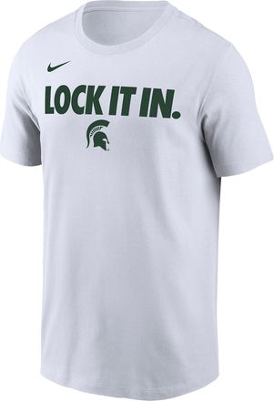 Nike Michigan State 2026 On-Court Bench Nike Mens Dri-FIT College T-Shirt in White | M21283P870MGST-WHT