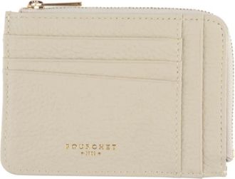 Pourchet Club Platte Kaarthouder - Dames - Portefeuilles - Beige - ONE Size - Leer - Accessoires