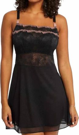Montelle Intimates Dolce Vita Babydoll Set In Black