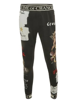Dolce & Gabbana printed trousers - Black