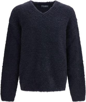 Dolce & Gabbana Blue Marabou Mens Sweatshirt