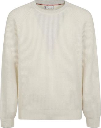 Brunello Cucinelli Luxe Wol Kasjmier Trui Nude Neutrals - Heren - Cashmere truien - Beige - L - Wol - Truien & Vesten