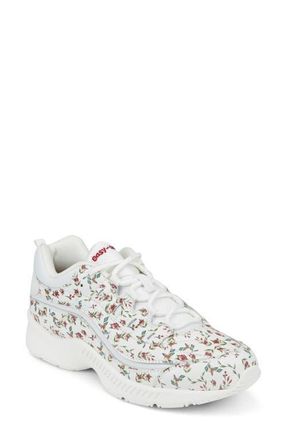 Easy Spirit Romy Sneaker - Multiple Widths Available in White Floral at Nordstrom, Size 10.5