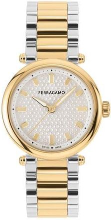 Ferragamo Softy Bracelet Watch, 30mm in Two Tone at Nordstrom Rack