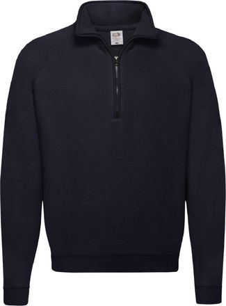 Fruit Of The Loom Heren Ritssluiting Nek Sweatshirt Top (Donker Marine)