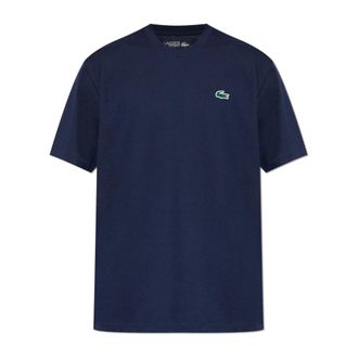 Lacoste T-Shirts, male, Blue, Size: XL T-Shirt With Logo Patch