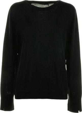 Seventy Zwarte Sweaters Collectie - Dames - Ronde hals truien - Zwart - L - Truien & Vesten