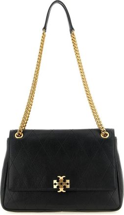 Tory Burch Charlie Schoudertas - Dames - Tassen - Zwart - Maat: ONE Size Zijde
