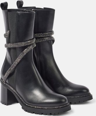 Rene Caovilla Cleo 60 embellished leather Chelsea boots