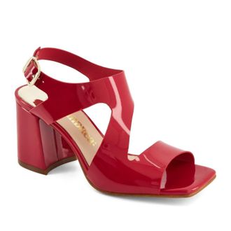Andrea Womens Style Ankle Closure Sandals In Red