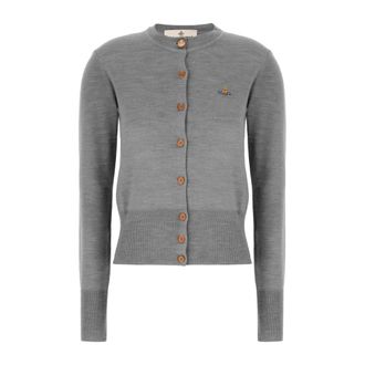 Vivienne Westwood Bea Cardigan - female - Vivienne Westwood - Cardigans - Gray - XS - Knitwear