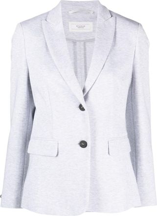 PESERICO single-breasted blazer - women - Polyamide/Cotton/Acetate/Polyester/Spandex/Elastane - 48 - Grey