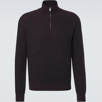 Brioni Pullover in cashmere e lana con zip