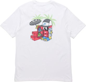 Nike Sportswear Shoe Cartoon Printing Sports Round Neck Short Sleeve White DD1261-100