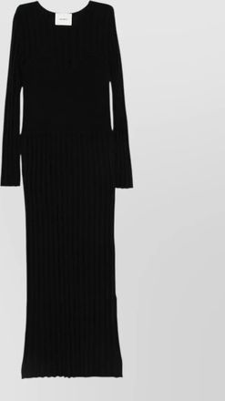 Lisa Yang cashmere knitted crewneck long-sleeve midi dress