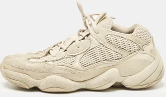 adidas Grey Suede and Mesh Yeezy 500 Lace Up Sneakers Size 44 /3