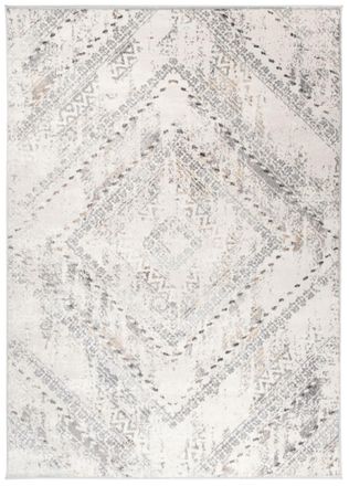 Tapiso Alfombra de sal&oacute;n comedor vintage crema gris geom&eacute;trico 120x170