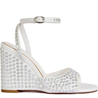 Azalea Wang Matteus Wedge Sandal in White at Nordstrom, Size 7.5