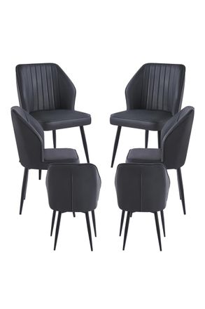 Regalos Miguel Packs Sillas Comedor - Pack 6 Sillas Wenye - Negro