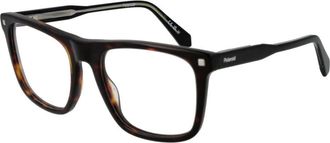 Polaroid Bruine Mannen Optische Monturen Rechthoekige Stijl - Heren - Brillen - Bruin - ONE Size - Accessoires