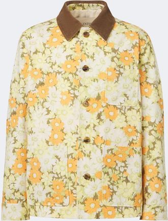 Valentino Floral cotton twill jacket