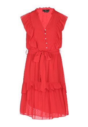 Faina Jurk Dames rood