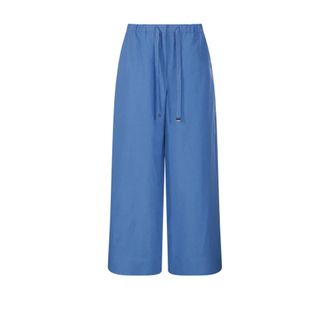 Max Mara Wide Trousers, female, Blue, Size: XS Aurora Pants
