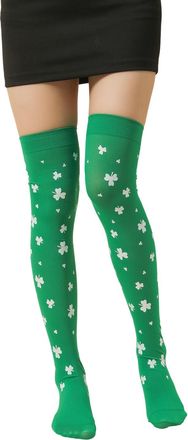 Generic Womens Girls Thick Hold Up Over-Knee Stockings Tights, Thigh High Socks, Halloween Xmas, Fits up to Size 5 (UK, Alpha, One Size, Regular, Regular, 1, 