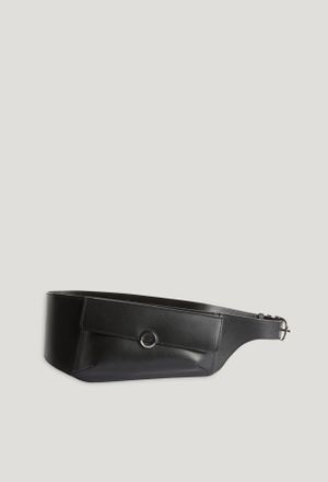 Claudie Pierlot Sac ceinture cuir noir